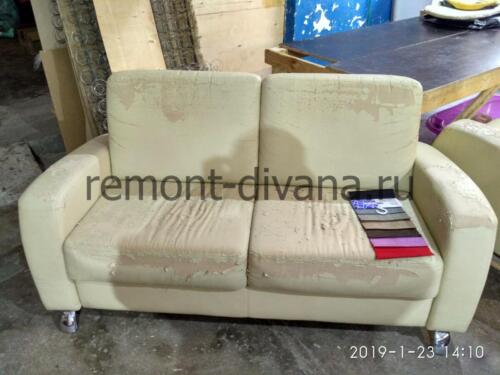 Ремонт, перетяжка комплекта (дивана и кресла): До и После